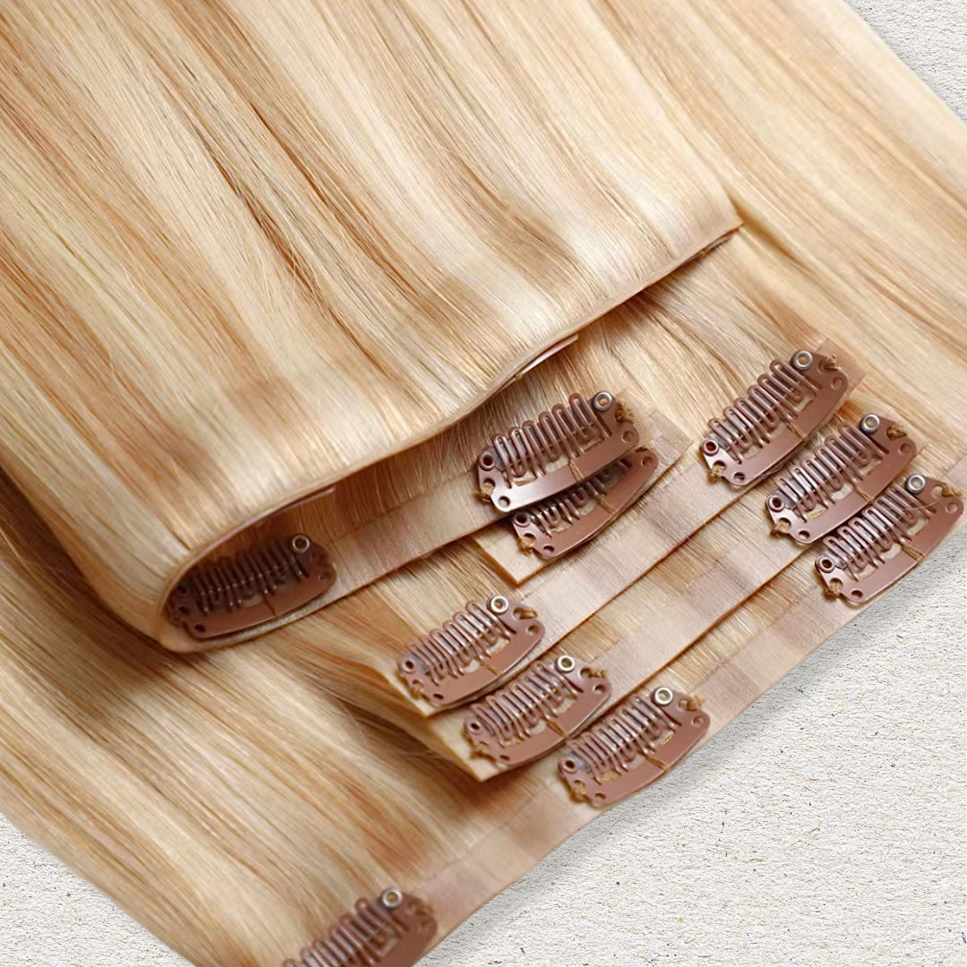 Invisible Clip in Human Hair Extensions