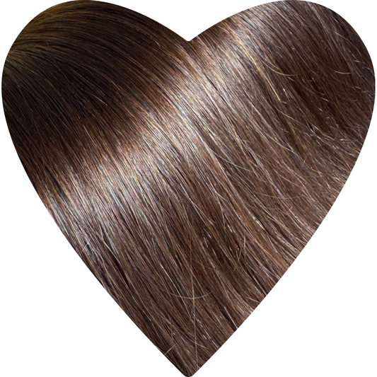 Flat Weft Hair Extensions. Ash Chocolate Brown #2C